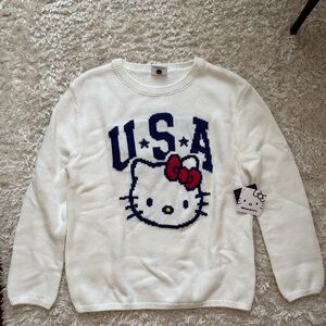 Hello Kitty White Sweater with Team USA Design